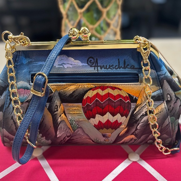 Anuschka Multicolor Hot Air Balloon Crossbody NWT - Picture 9 of 13